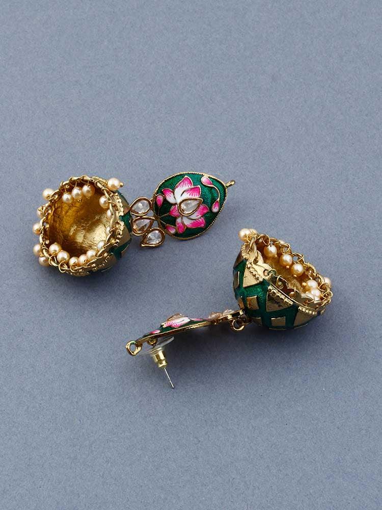 Emerald Rudra Jhumkis - Image 4