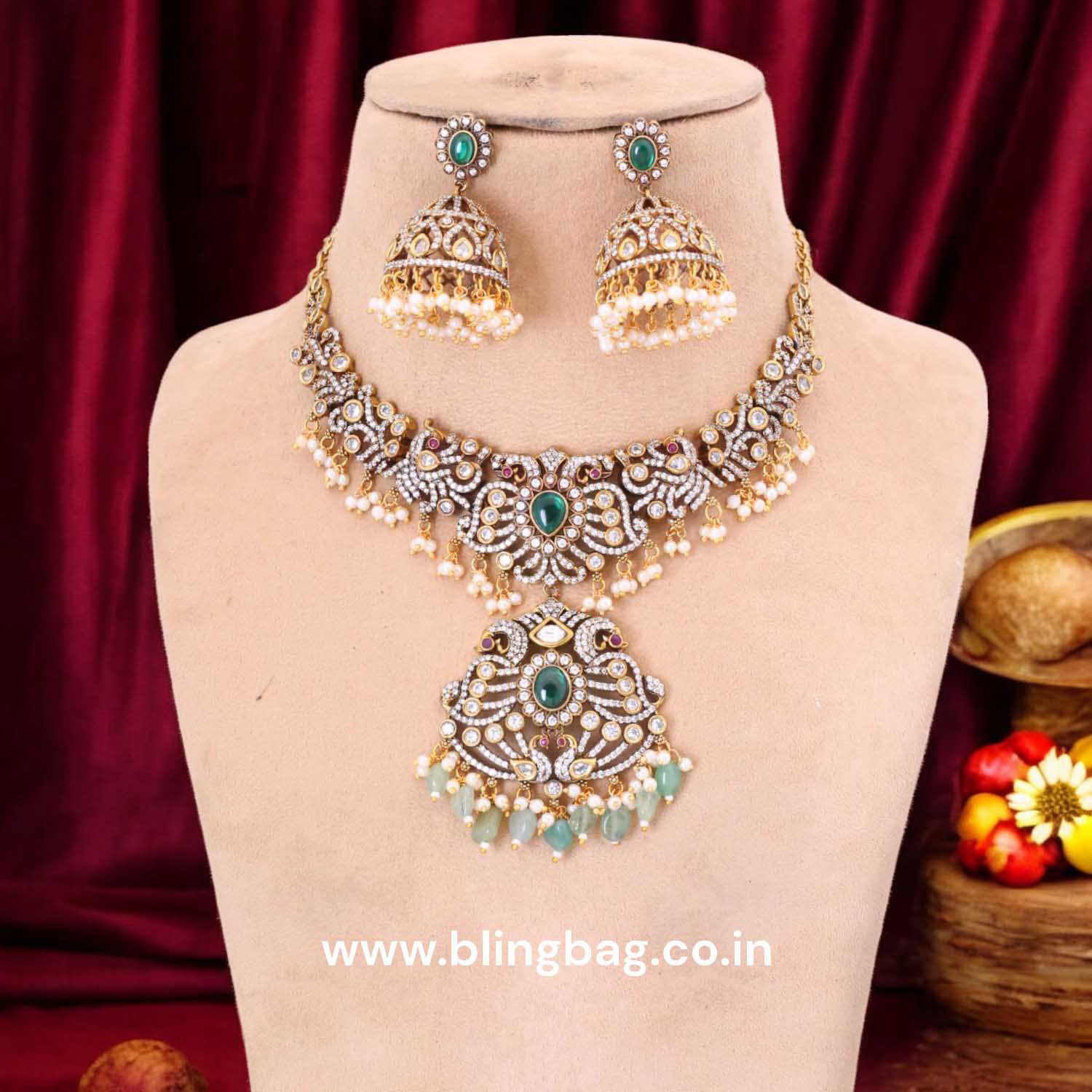 Emerald Sandra Hasli Victorian Jewellery Set - New Arrival - Image 2