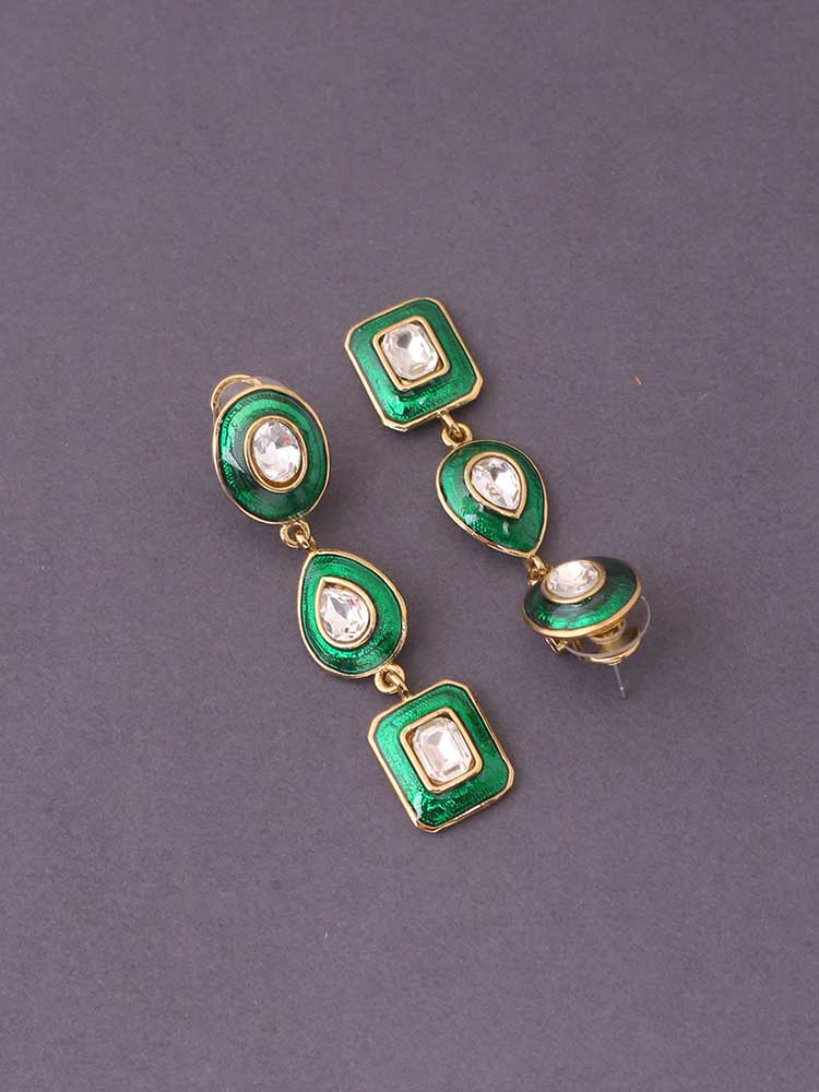 Emerald Shreena Danglers - Image 4