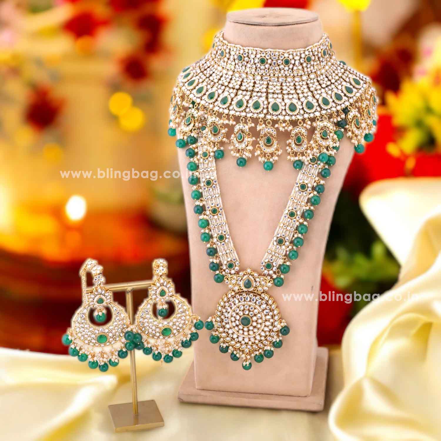 Emerald Soundarya Bridal Jewellery Set - Image 2