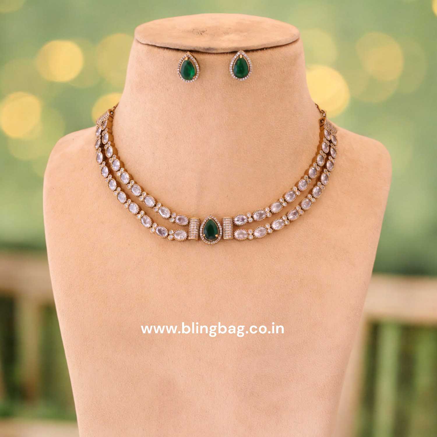 Emerald Starla Victorian Jewellery Set- New Arrival - Image 2