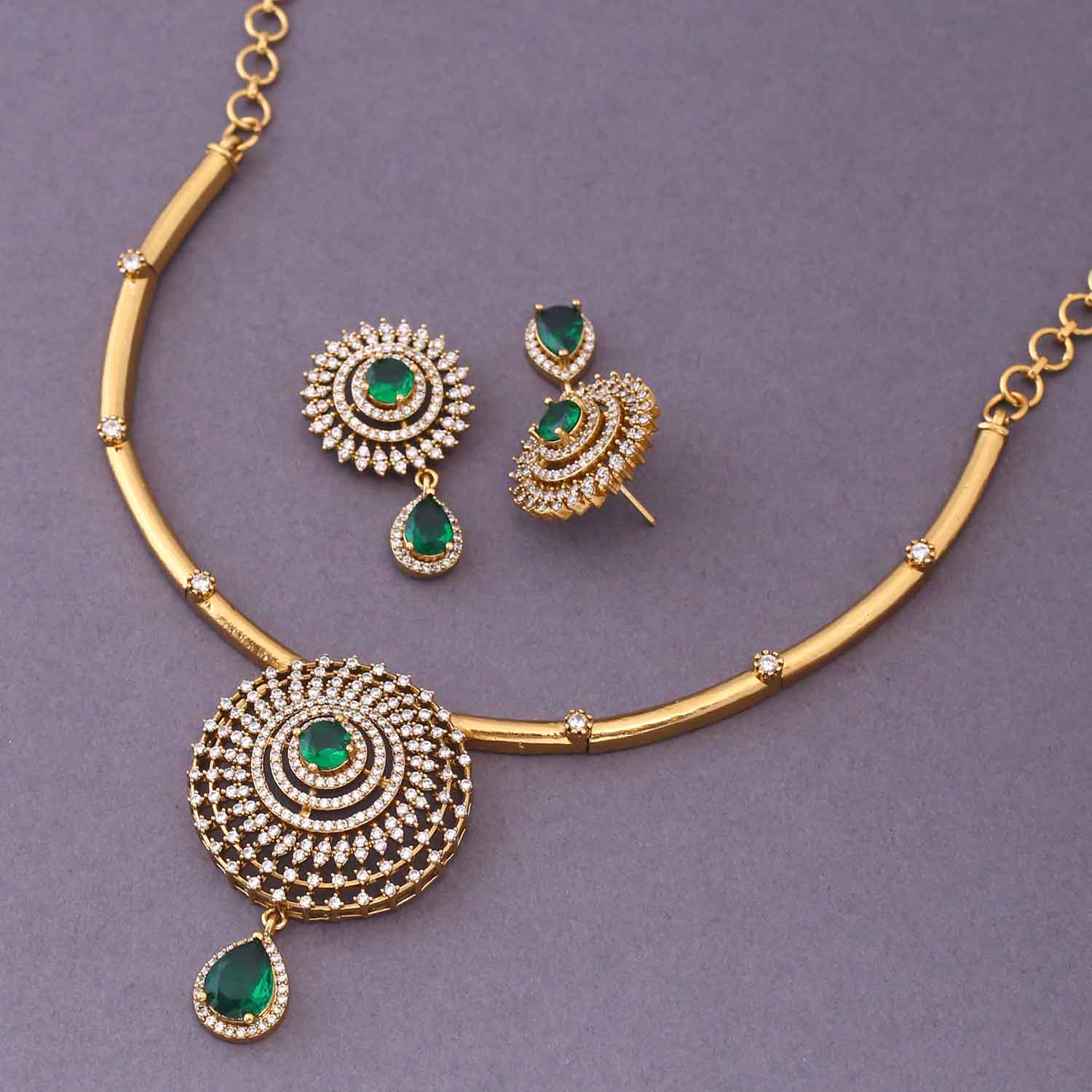 Emerald Steyni Hasli Victorian Jewellery Set- New Arrival - Image 4