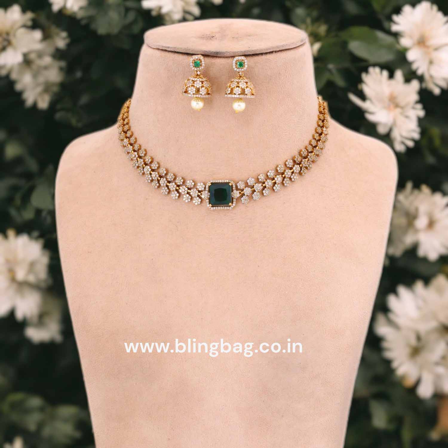 Emerald Thelma Victorian Jewellery Set - New Arrival - Image 2