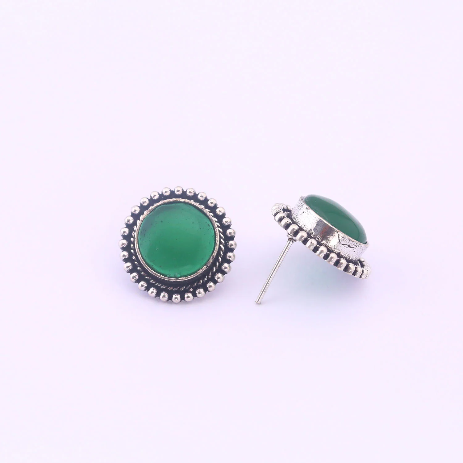 Emerald Umina Oxidised Studs - Image 3