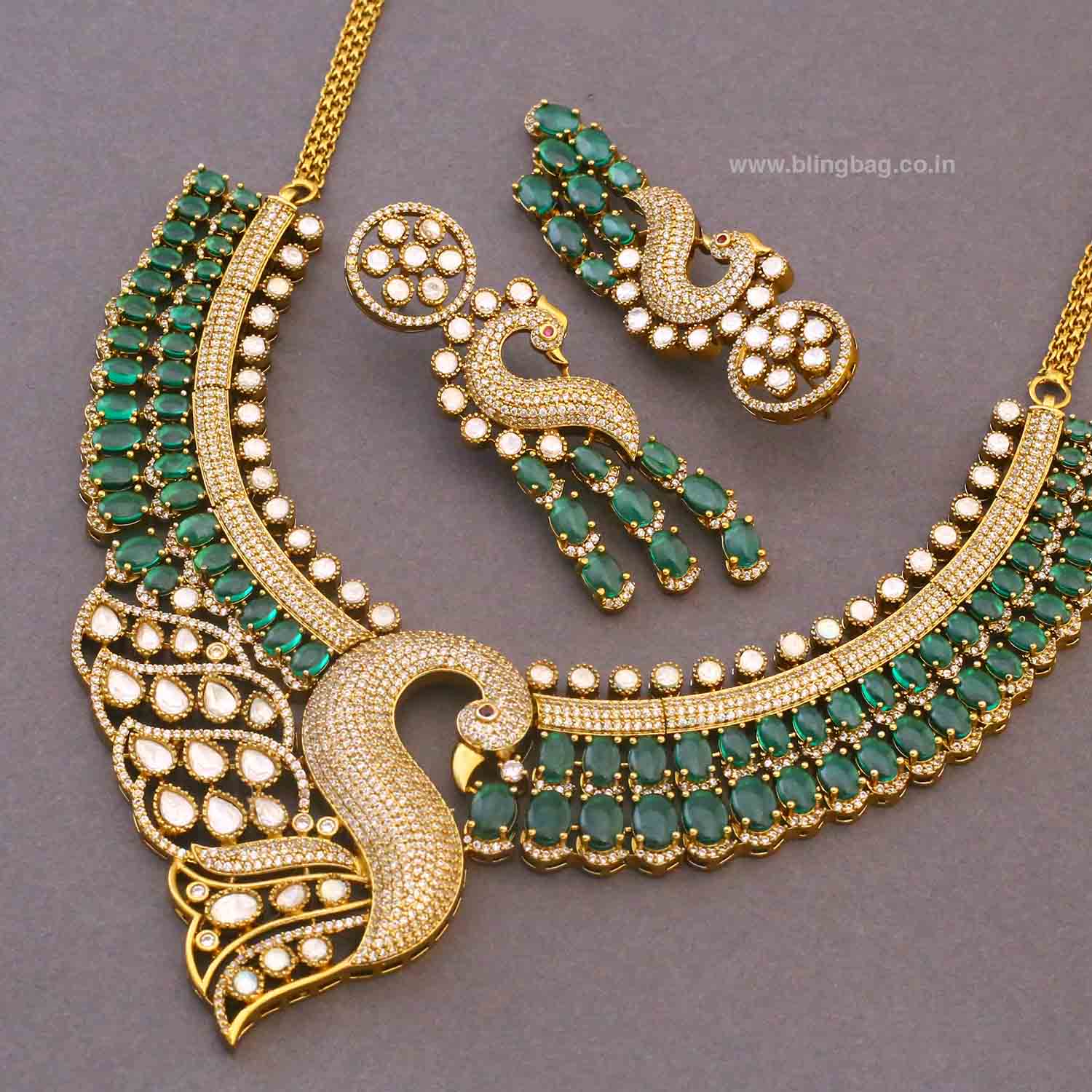 Emerald Uriel Hasli Victorian Jewellery Set- New Arrivals - Image 5