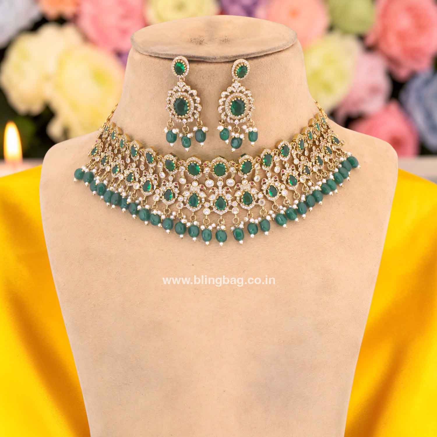 Emerald Verric Victorian Jewellery Set- New Arrival - Image 3