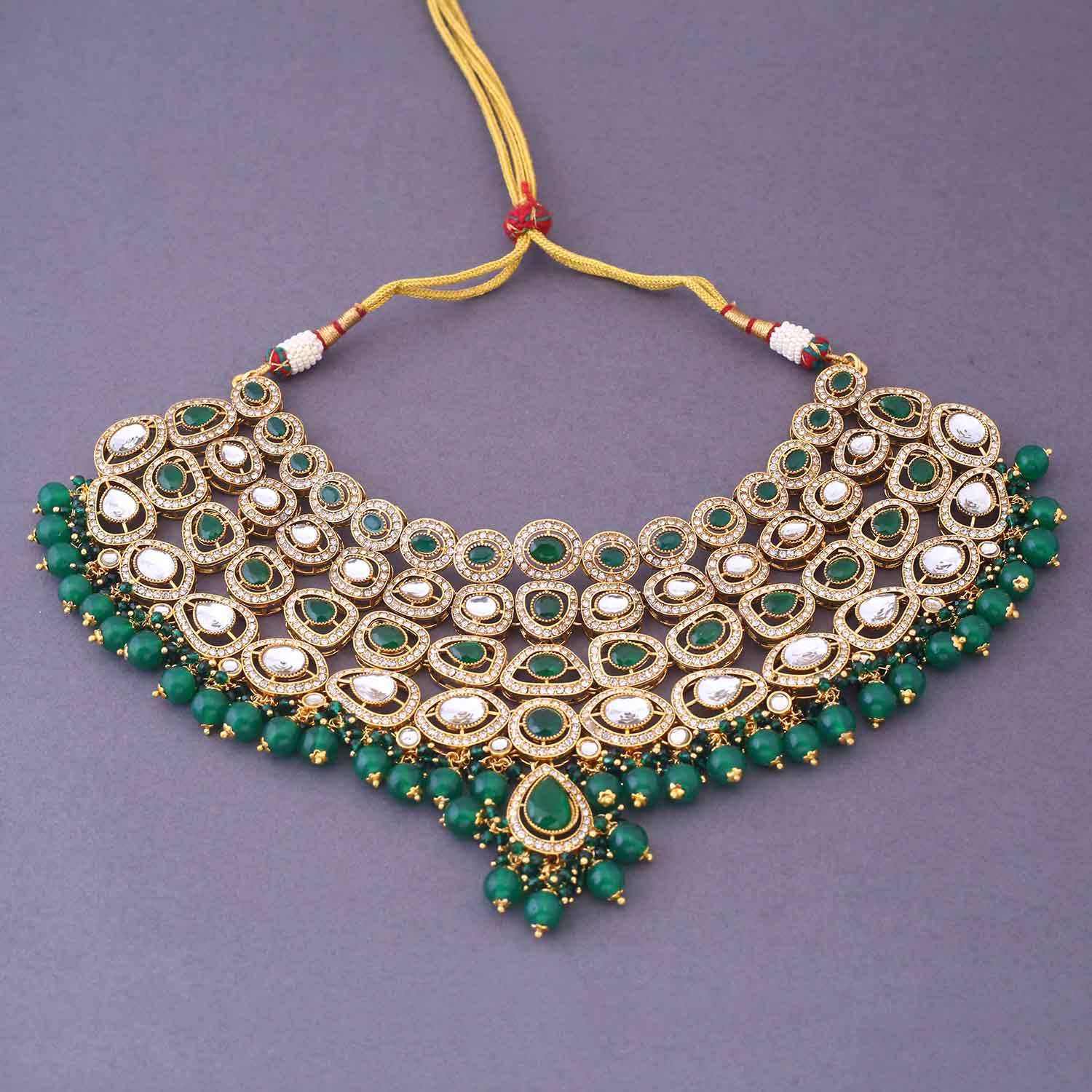 Emerald Vihaani Bridal Jewellery Set - Image 3