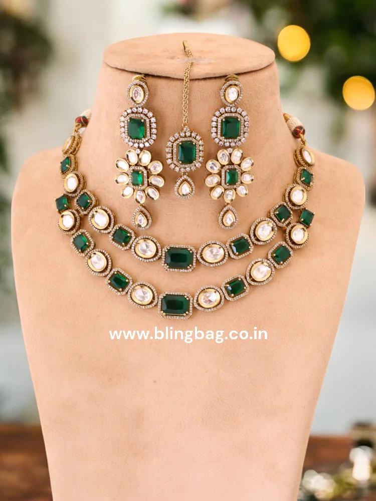 Emerald William Victorian Jewellery Set - New Arrival - Image 2