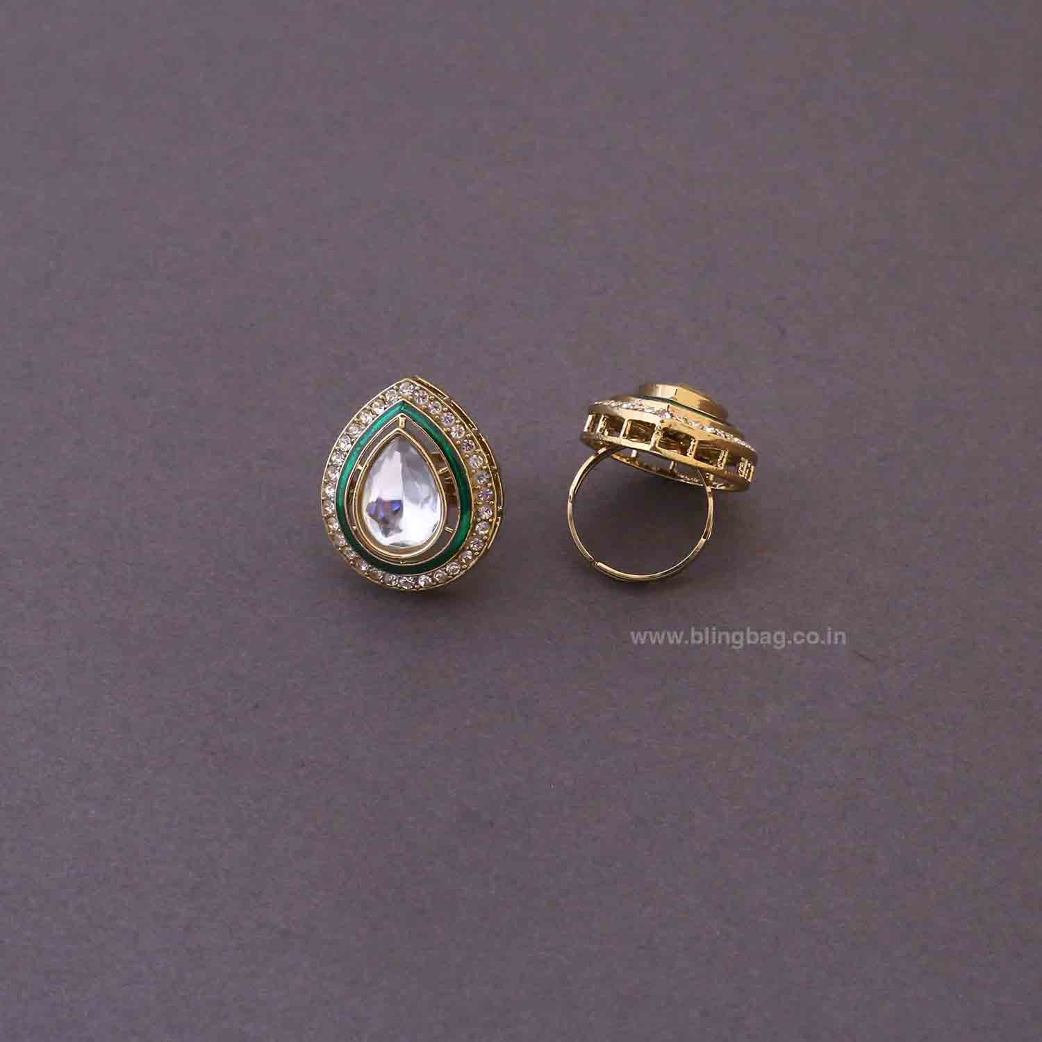 Emerald Yajna Bridal Jewellery Set - Image 7