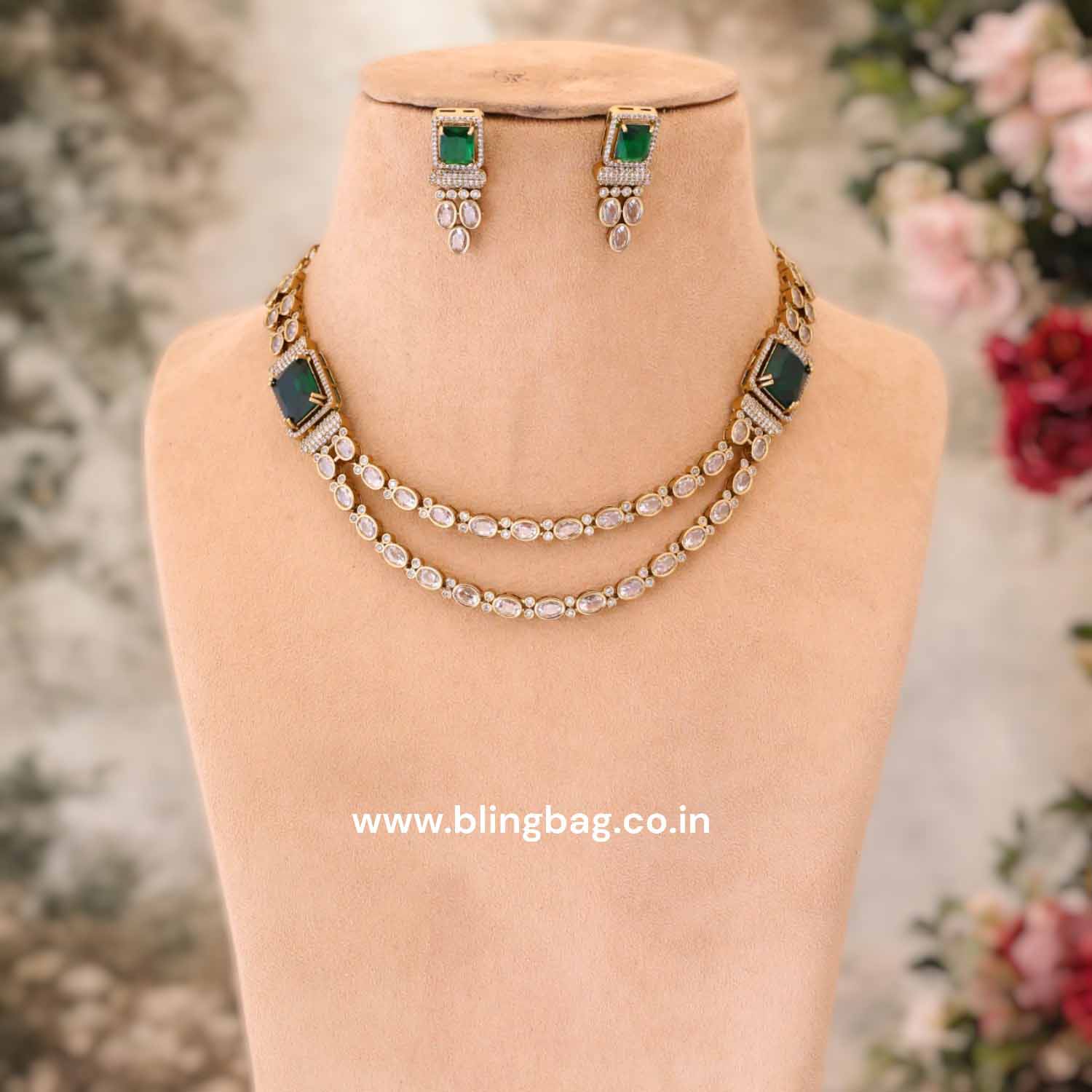 Emerald Zaeya Victorian Jewellery Set- New Arrival - Image 2