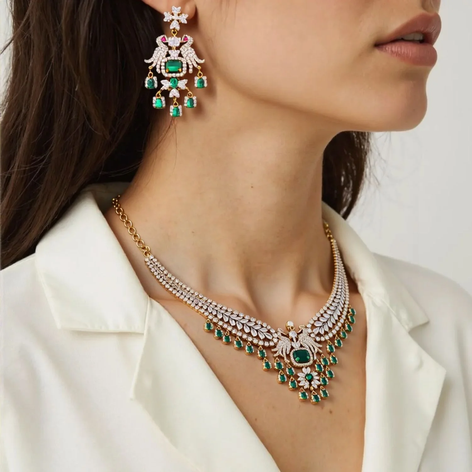 Emerald Zenobia Victorian Jewellery Set- New Arrival