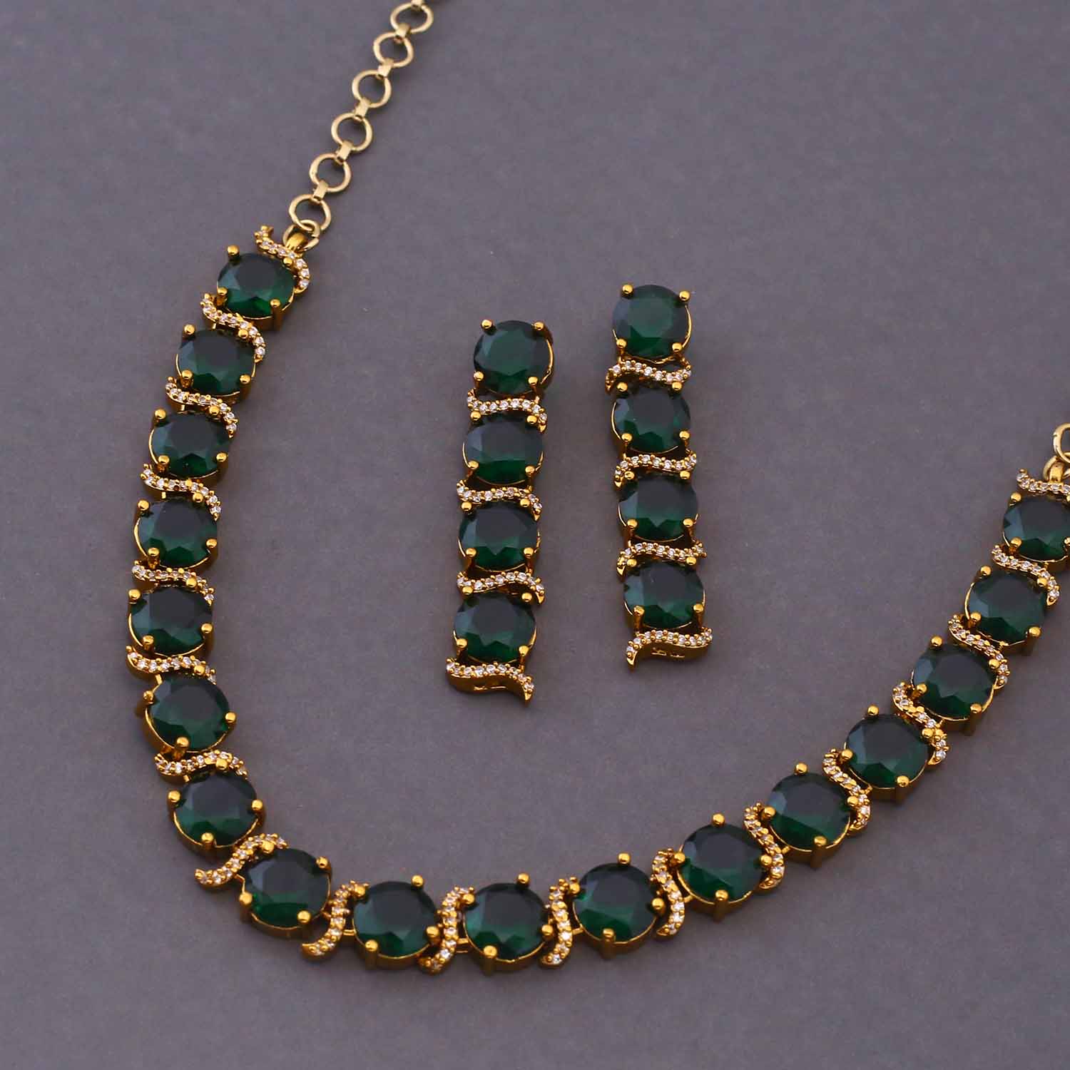 Emerald Zilpa Victorian Jewellery Set - New Arrival - Image 5