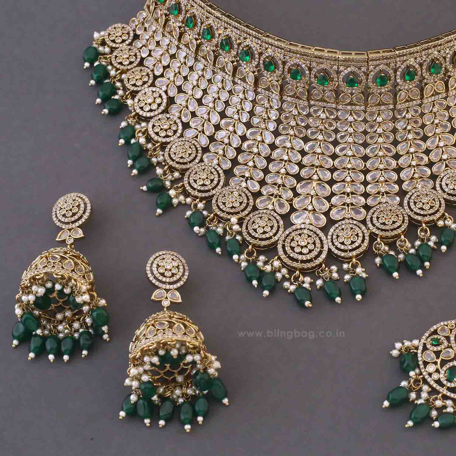 Emerald Zorina Victorian Jewellery Set - New Arrival - Image 6