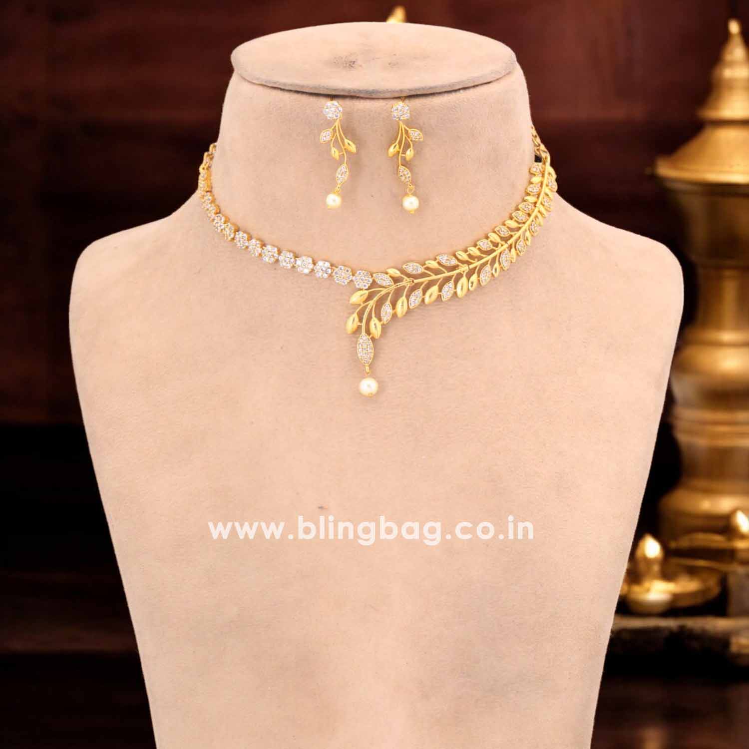 Golden Abhidhya Antique Jewellery Set - New Arrival - Image 2