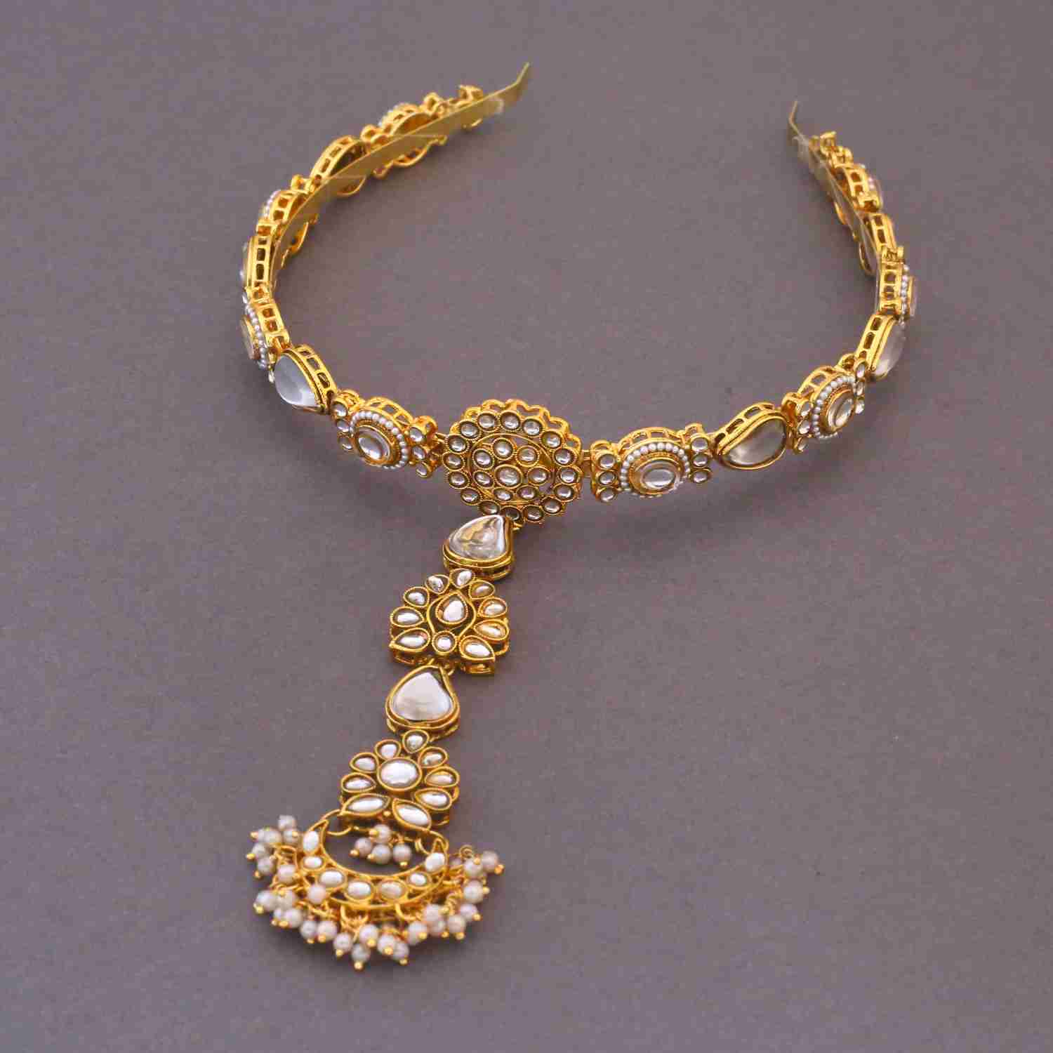 Golden Aditiini Hairband With Tikka - Image 3