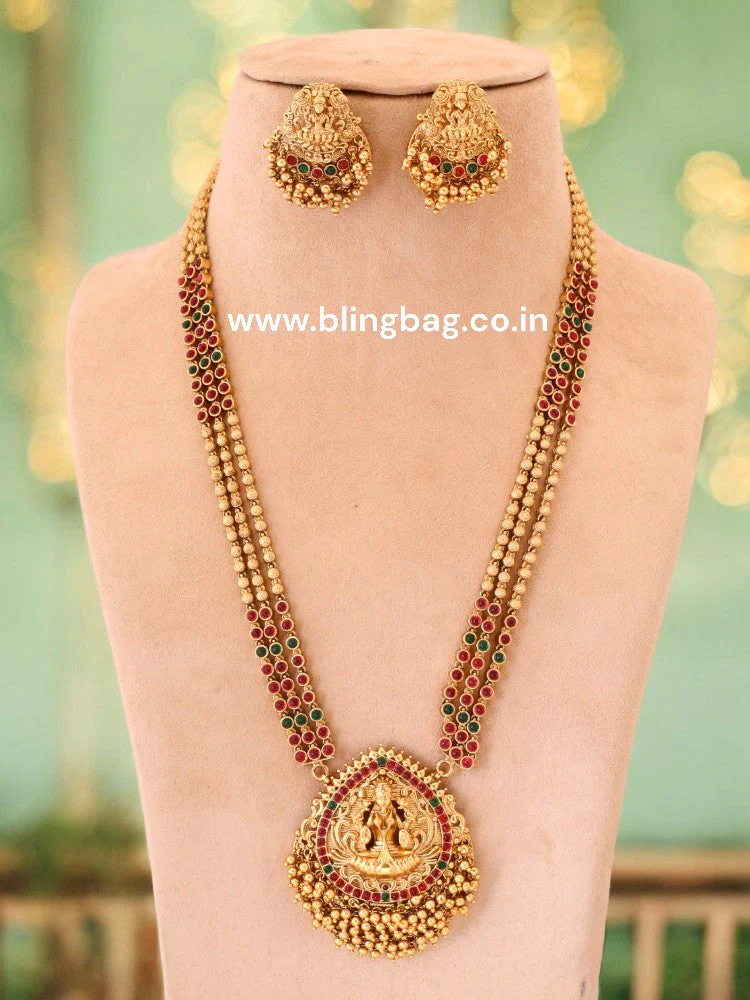Golden Chinnamasta Temple Jewellery Set- New Arrival - Image 2