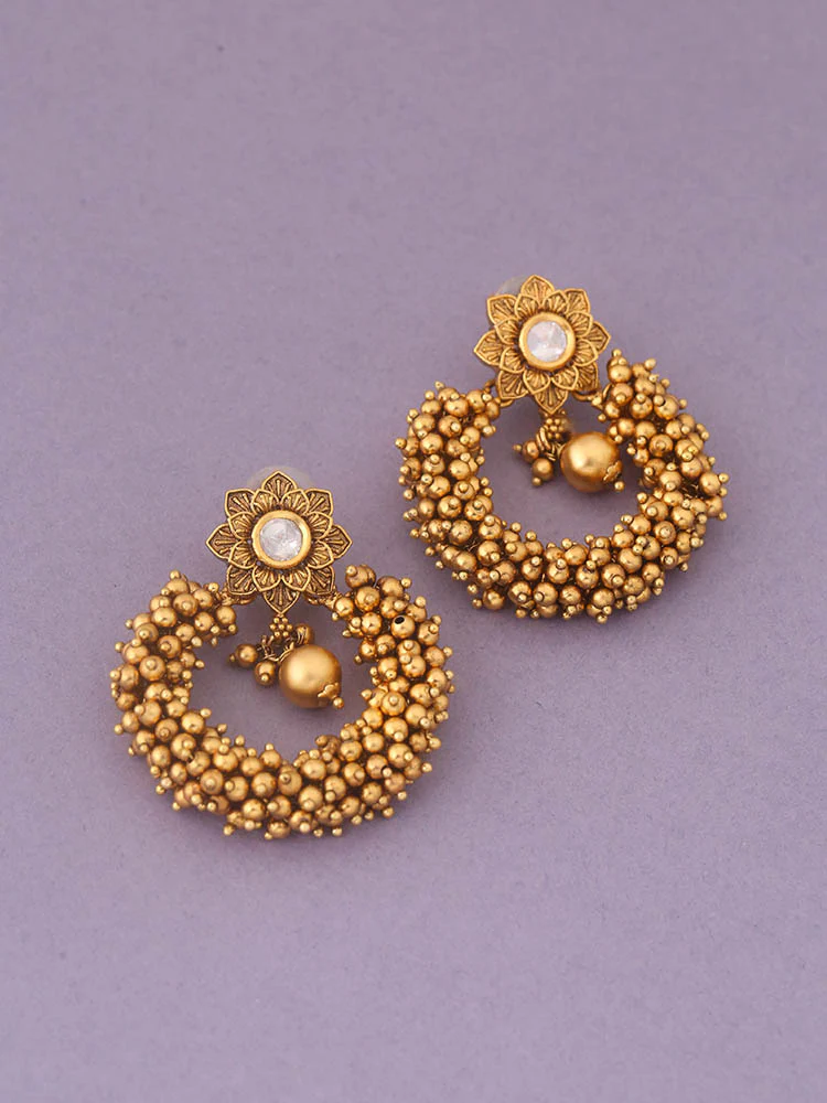 Golden Agneya Temple Studs - Image 2
