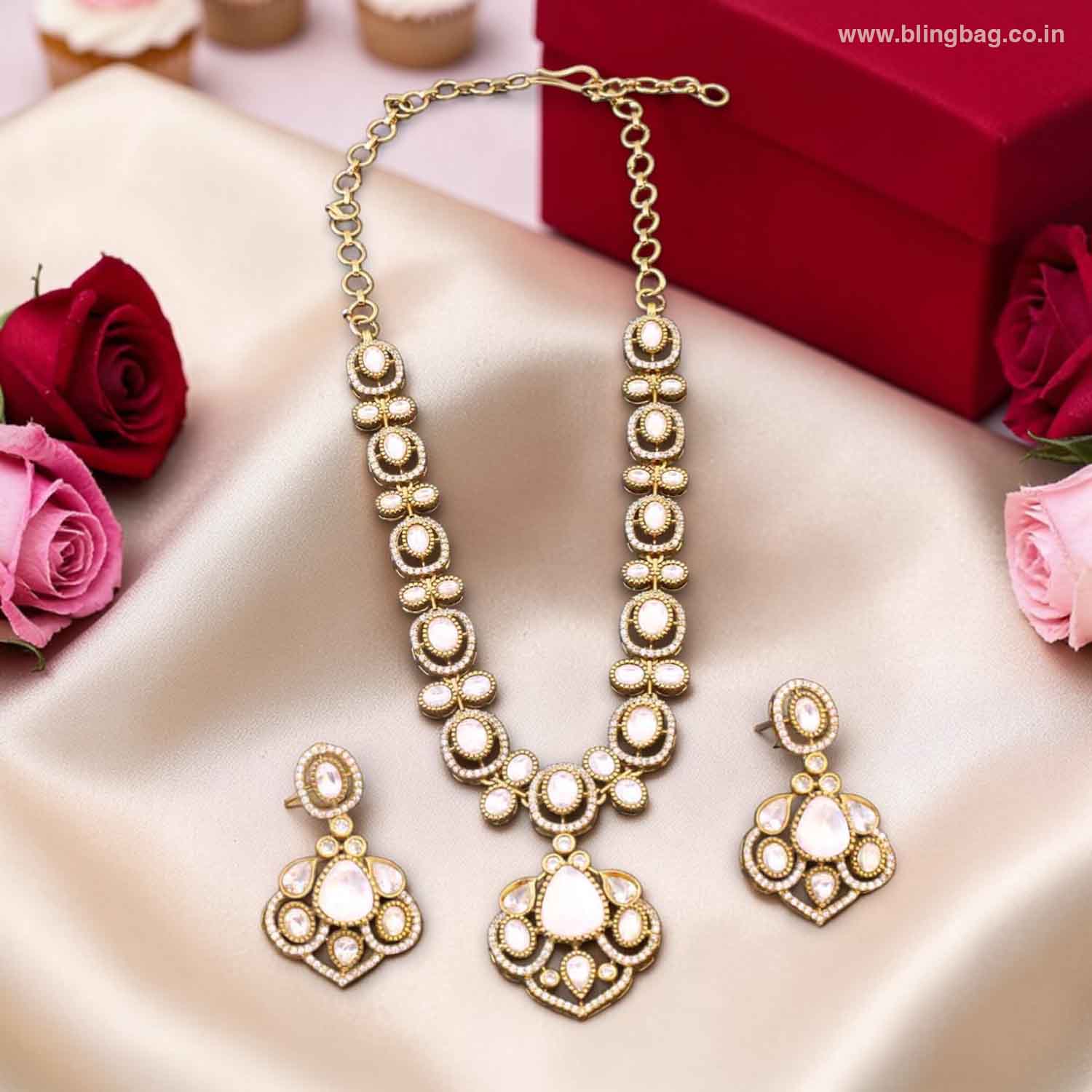 Golden Airee Victorian Jewellery Set- New Arrivals - Image 2