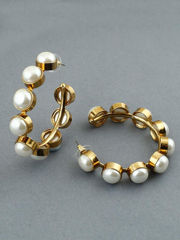 Golden Akoya Hoops - Image 4