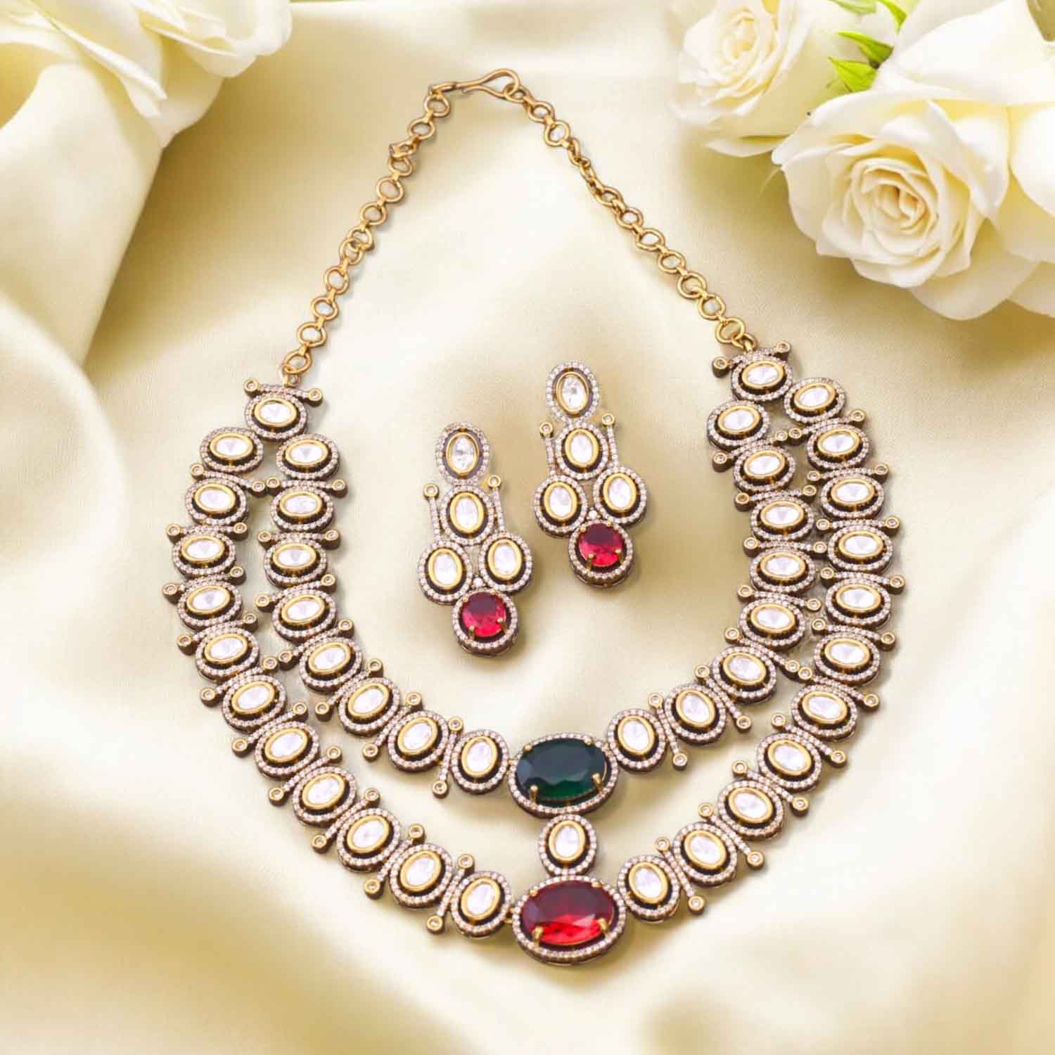 Golden Alcine Victorian Jewellery Set - New Arrival - Image 2