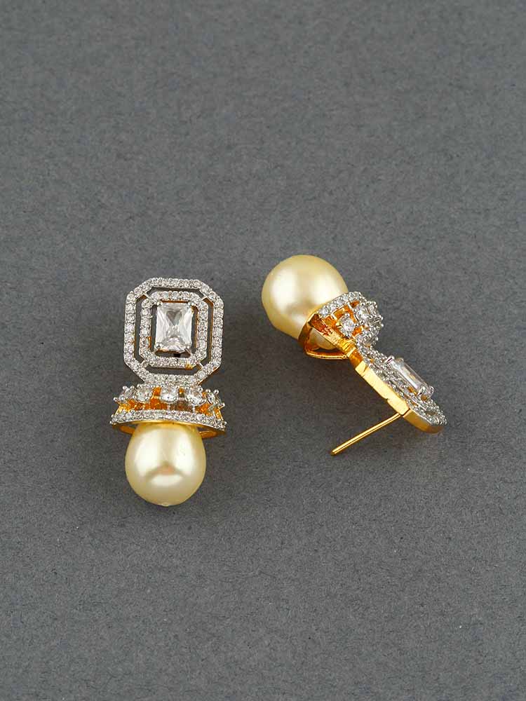 Golden Alexis Zirconia Studs - Image 3