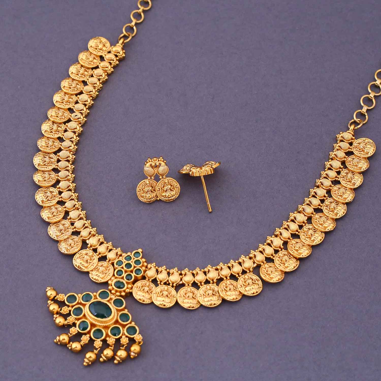 Golden Annadaya Temple Jewellery Set- New Arrival - Image 4