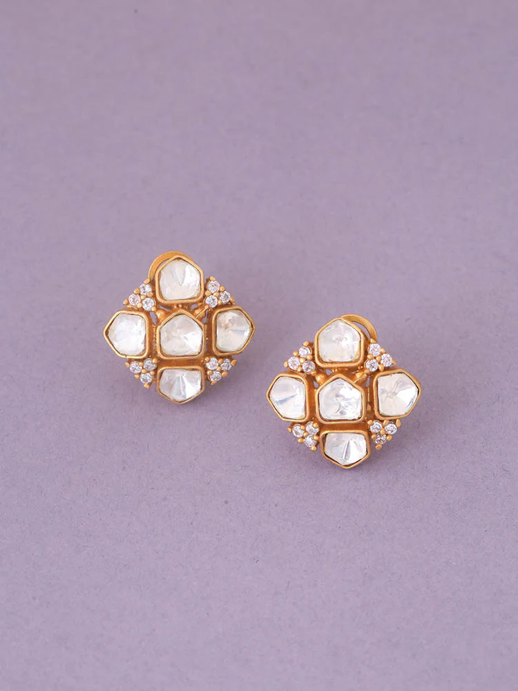 Golden Ashley Zirconia Studs - Image 2