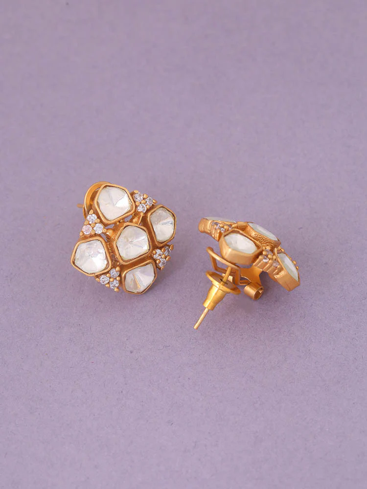 Golden Ashley Zirconia Studs - Image 3