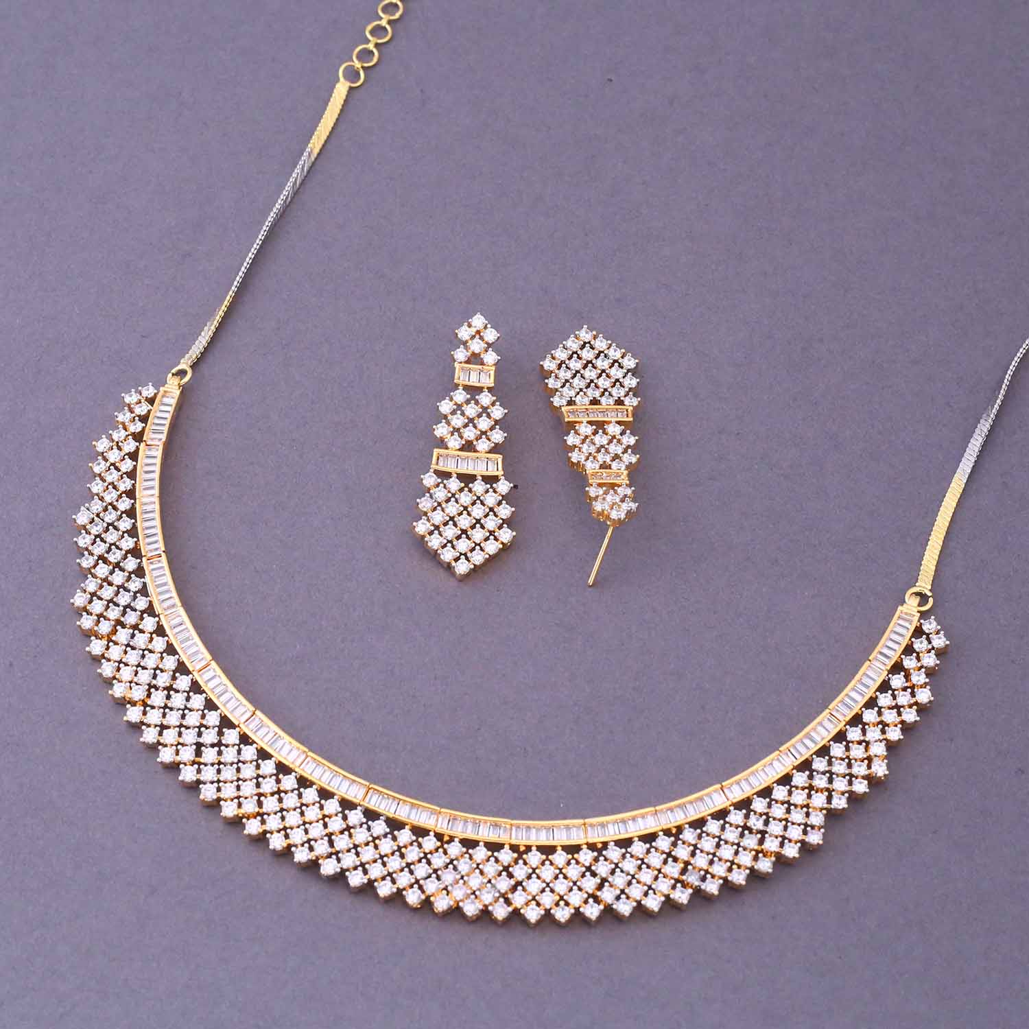 Golden Bexli Hasli Zirconia Jewellery Set - Image 4
