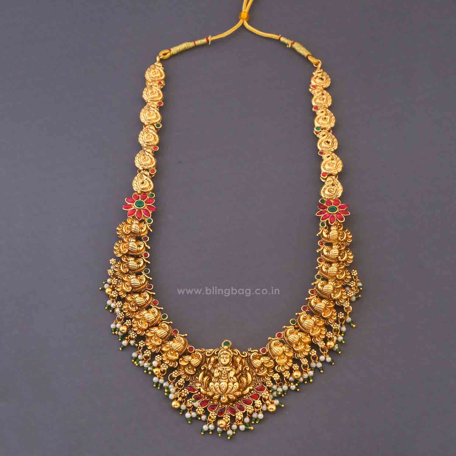 Golden Bhadrakaliya Bridal Temple Jewellery Set - New Arrival - Image 5