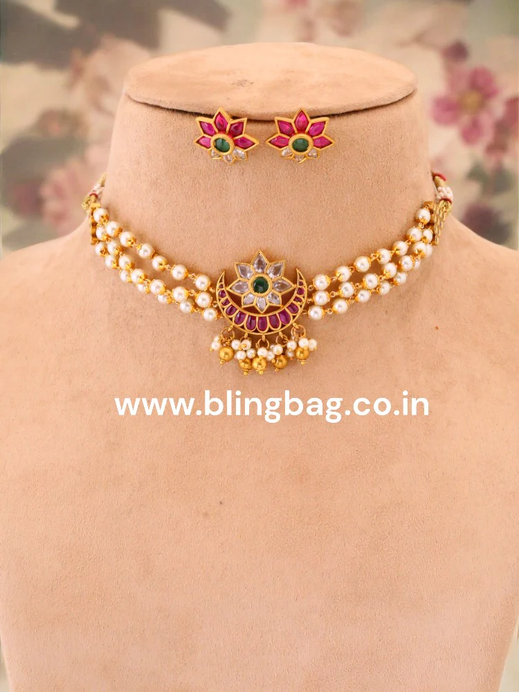 Golden Bhairava Antique Jewellery Set - New Arrival - Image 2