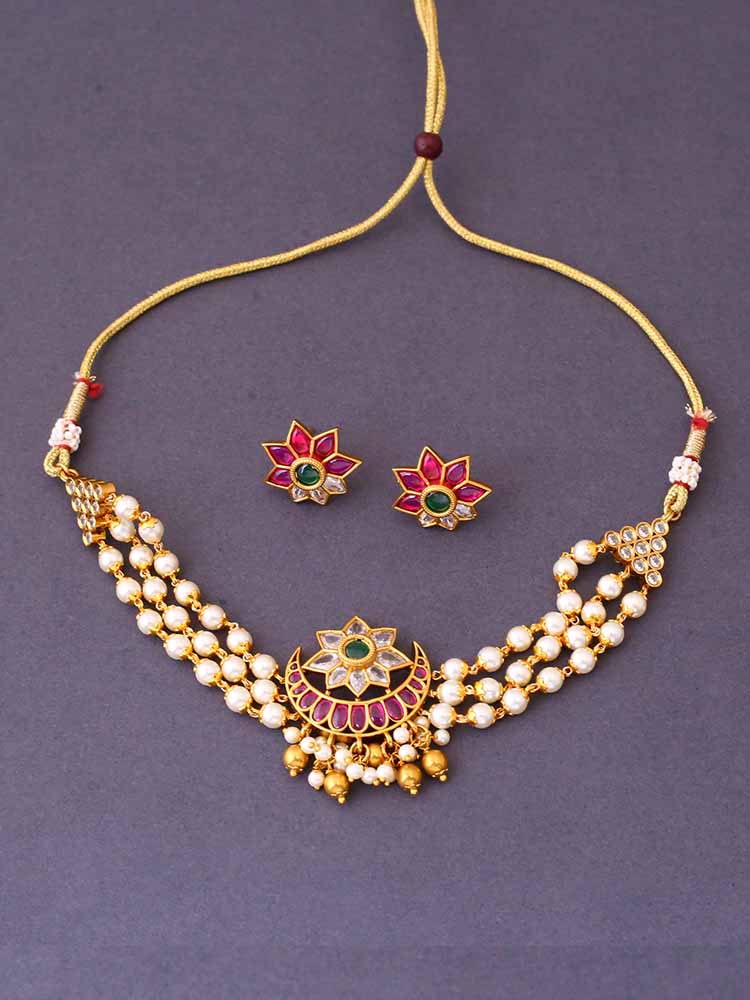 Golden Bhairava Antique Jewellery Set - New Arrival - Image 3