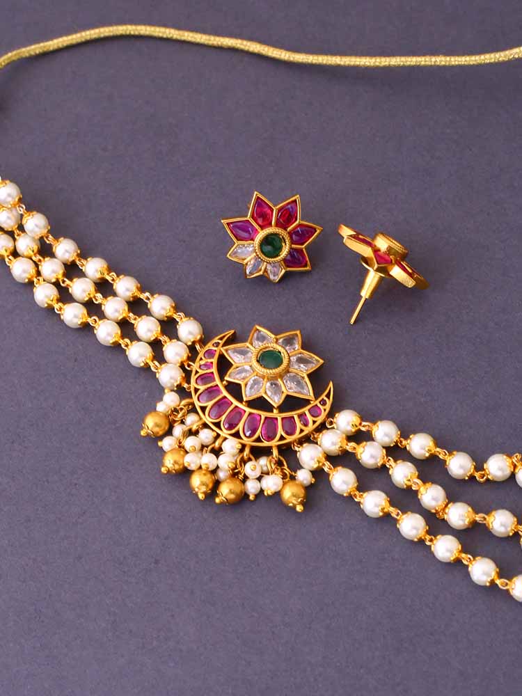 Golden Bhairava Antique Jewellery Set - New Arrival - Image 4