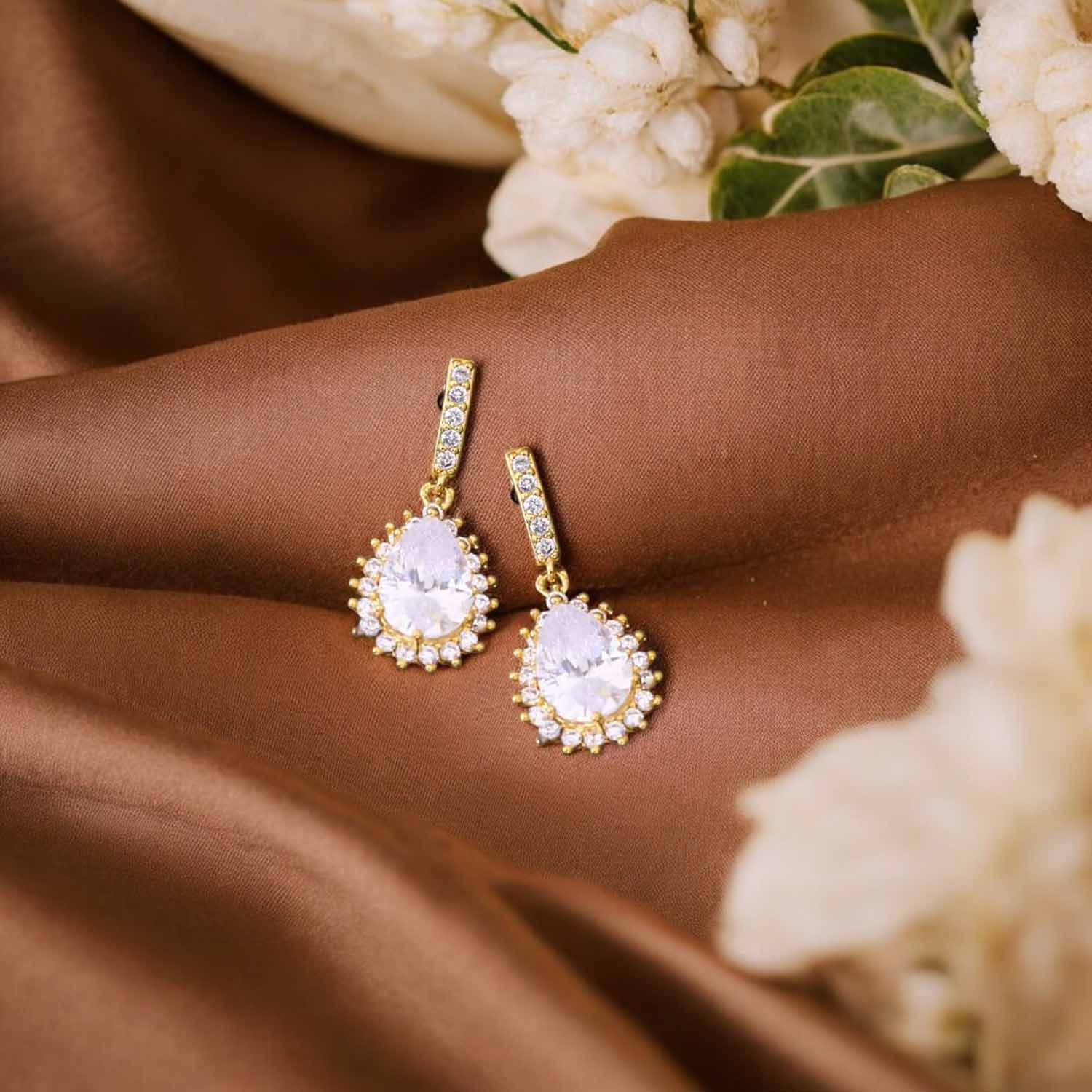 Golden Bitty Zirconia Studs