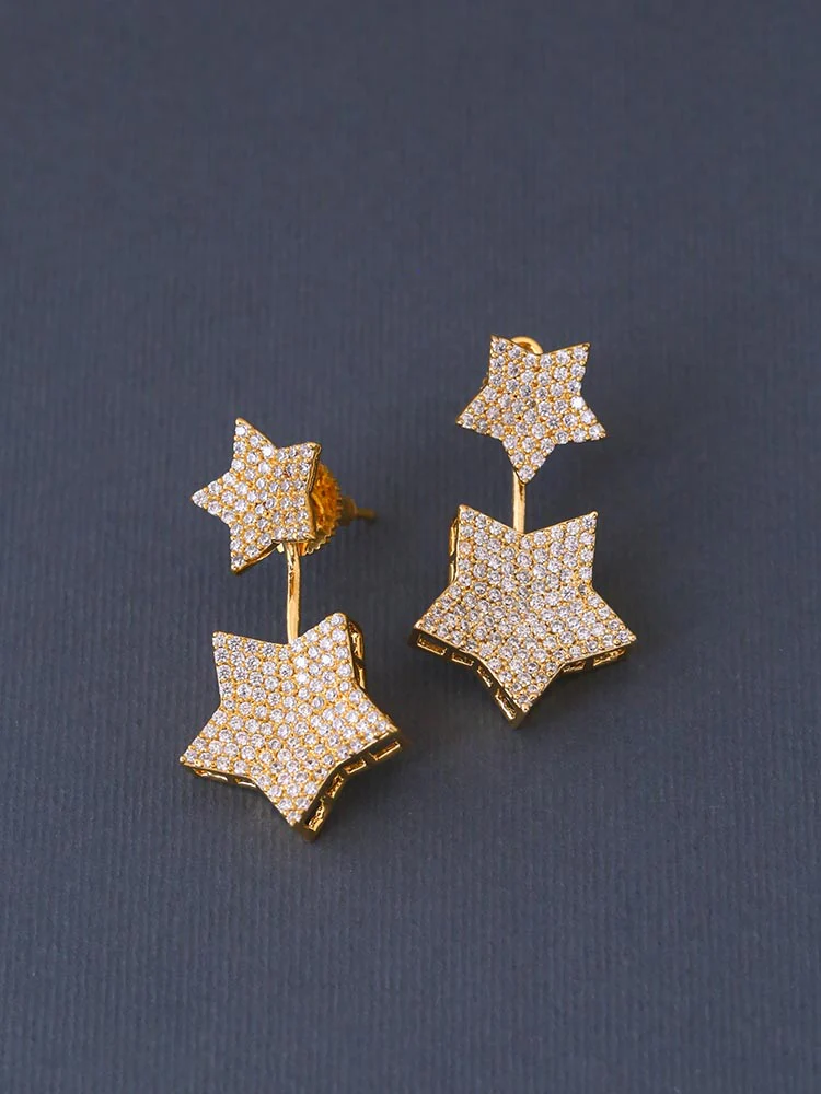 Golden Carmela Zirconia Danglers - Image 2