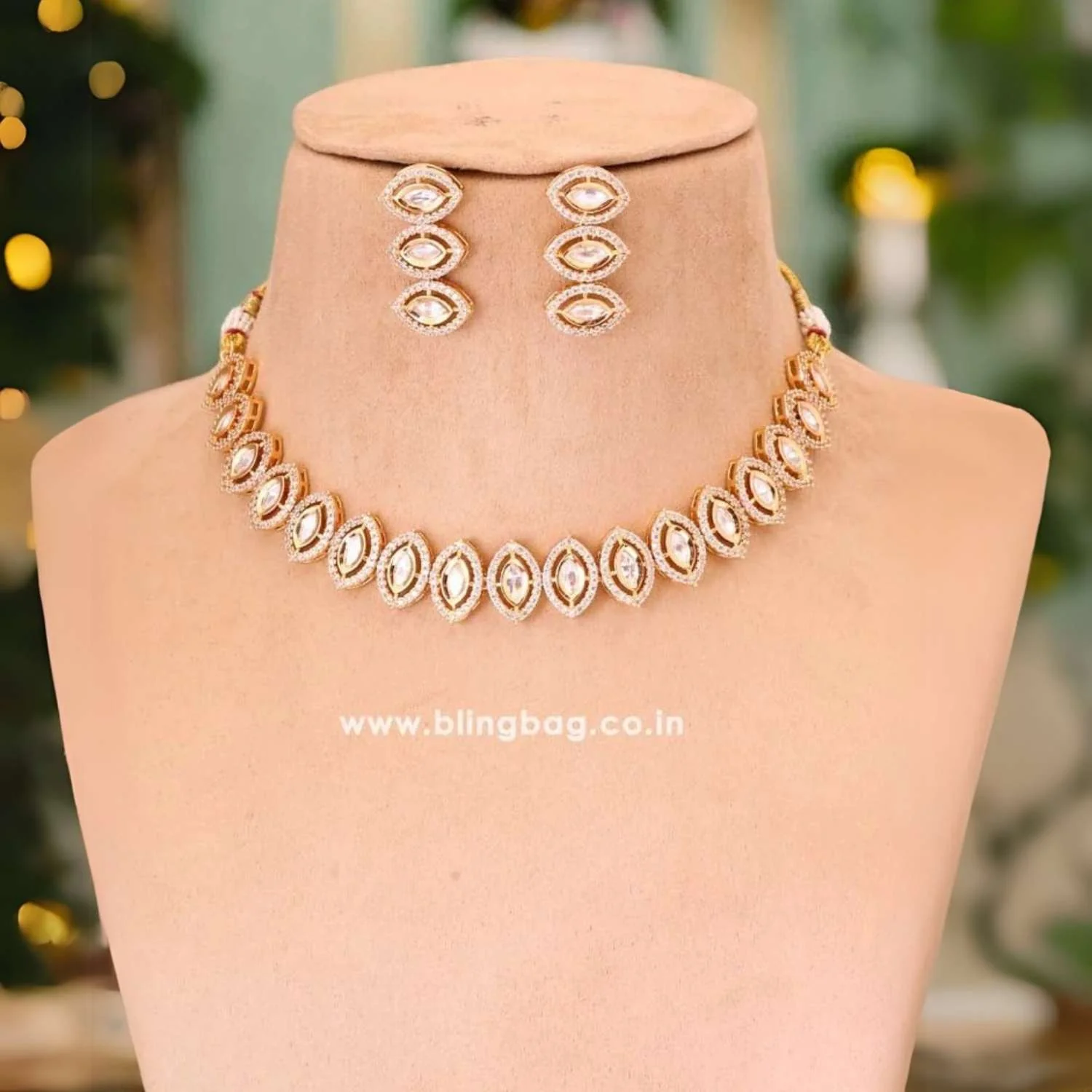Golden Cecil Zirconia Jewellery Set - Image 3