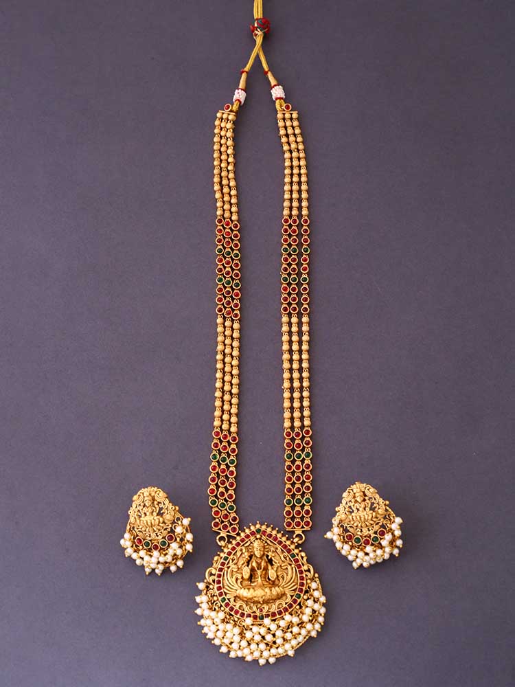 Multicolor Chinnamasta Temple Jewellery Set - New Arrival - Image 3