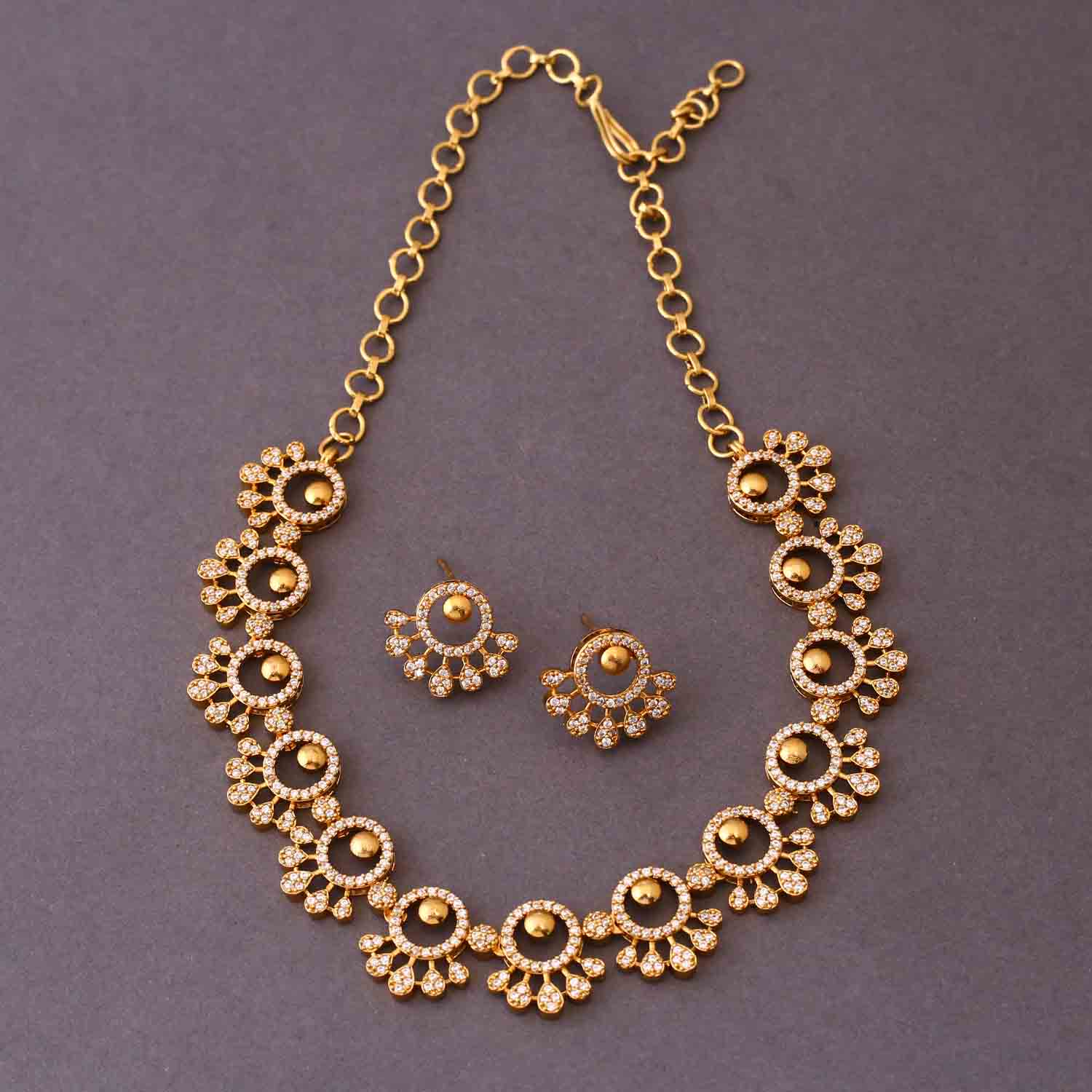 Golden Citrine Antique Jewellery Set- New Arrival - Image 3