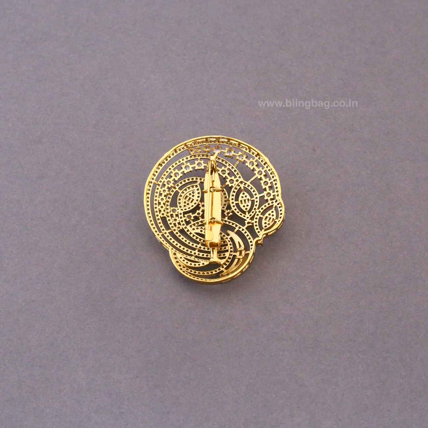 Golden Cyrile Brooch - Image 4