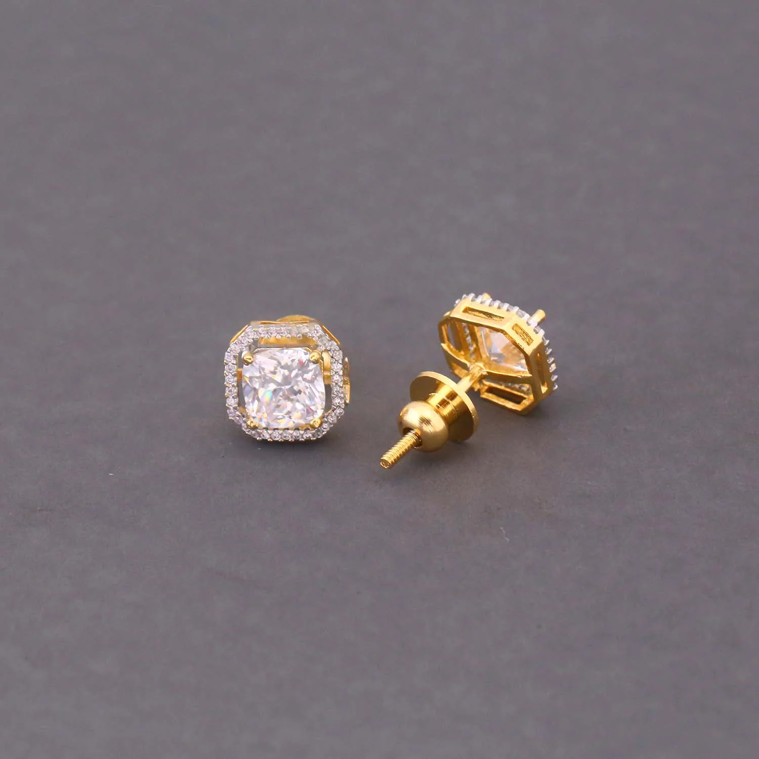 Golden Daisy Zirconia Studs - Image 3
