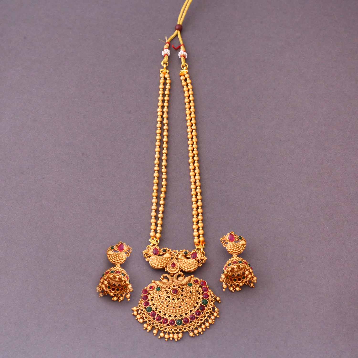 Multicolor Davina Antique Pendant Set - New Arrival - Image 3