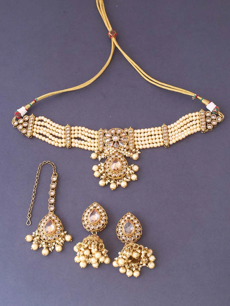 Golden Devika Jewellery Set - Image 4