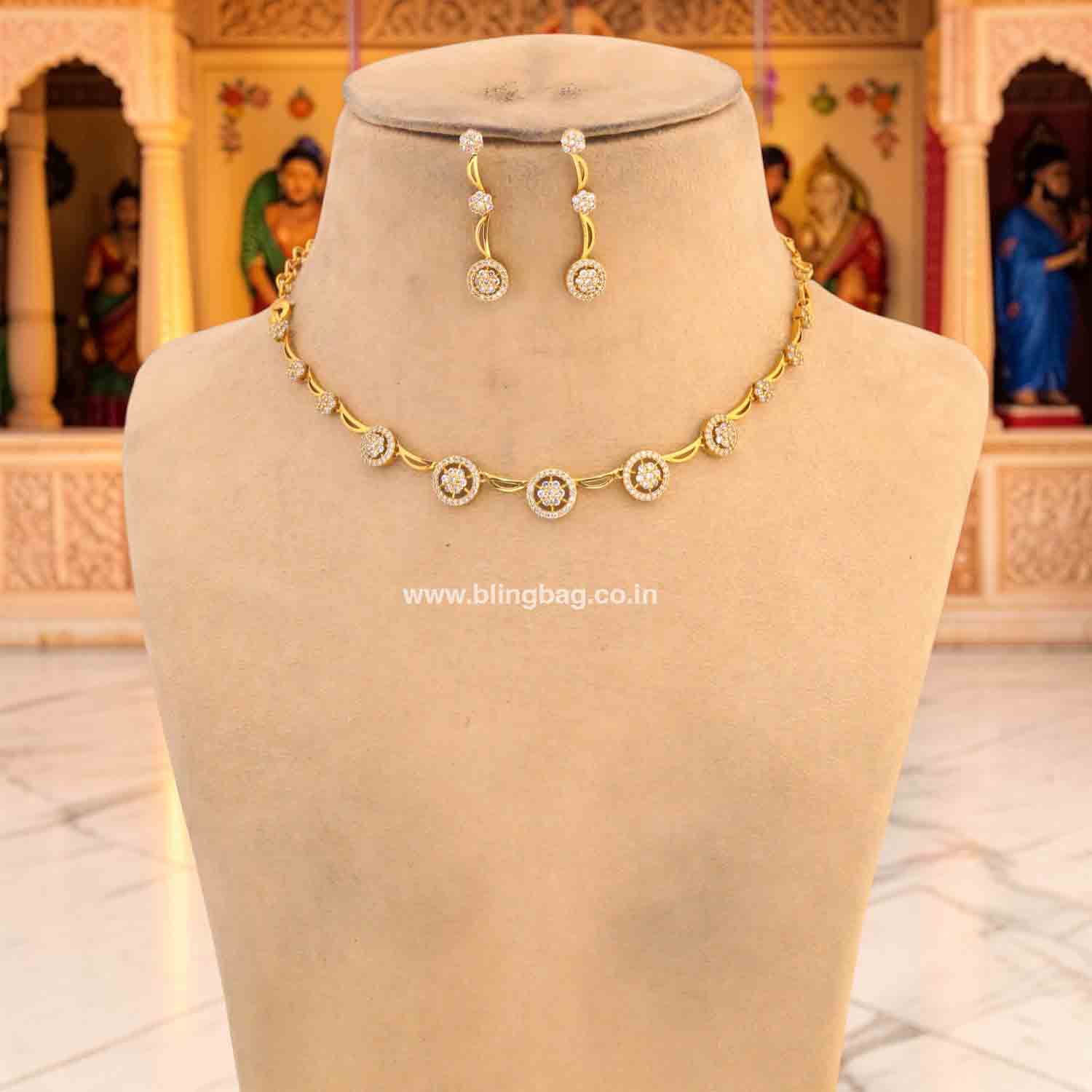 Golden Ekaterina Victorian Jewellery Set - New Arrival - Image 2