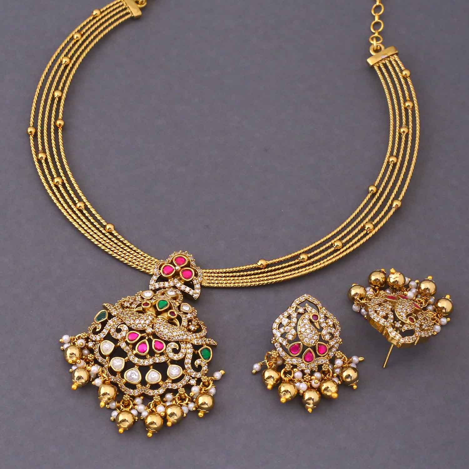 Golden Elowen Victorian Jewellery Set - New Arrival - Image 5