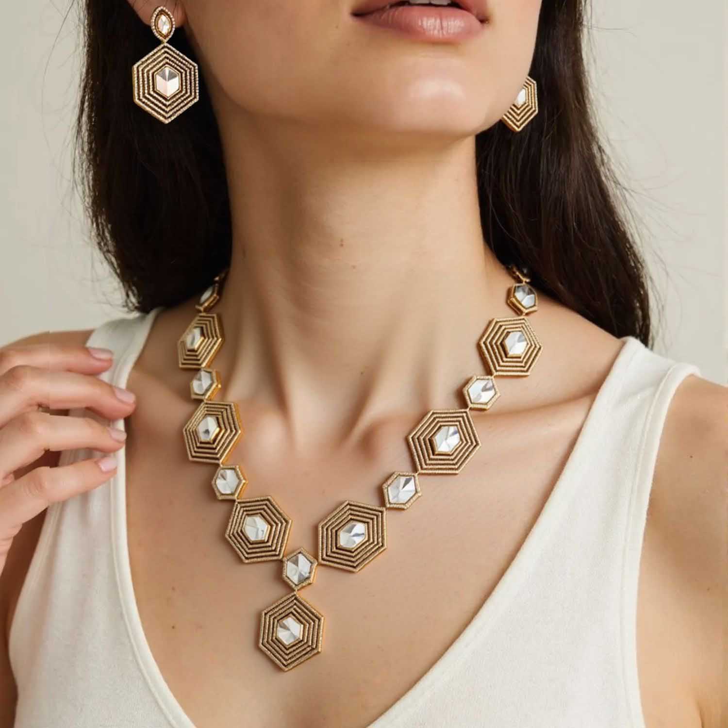 Golden Eroth Victorian Jewellery Set - New Arrival