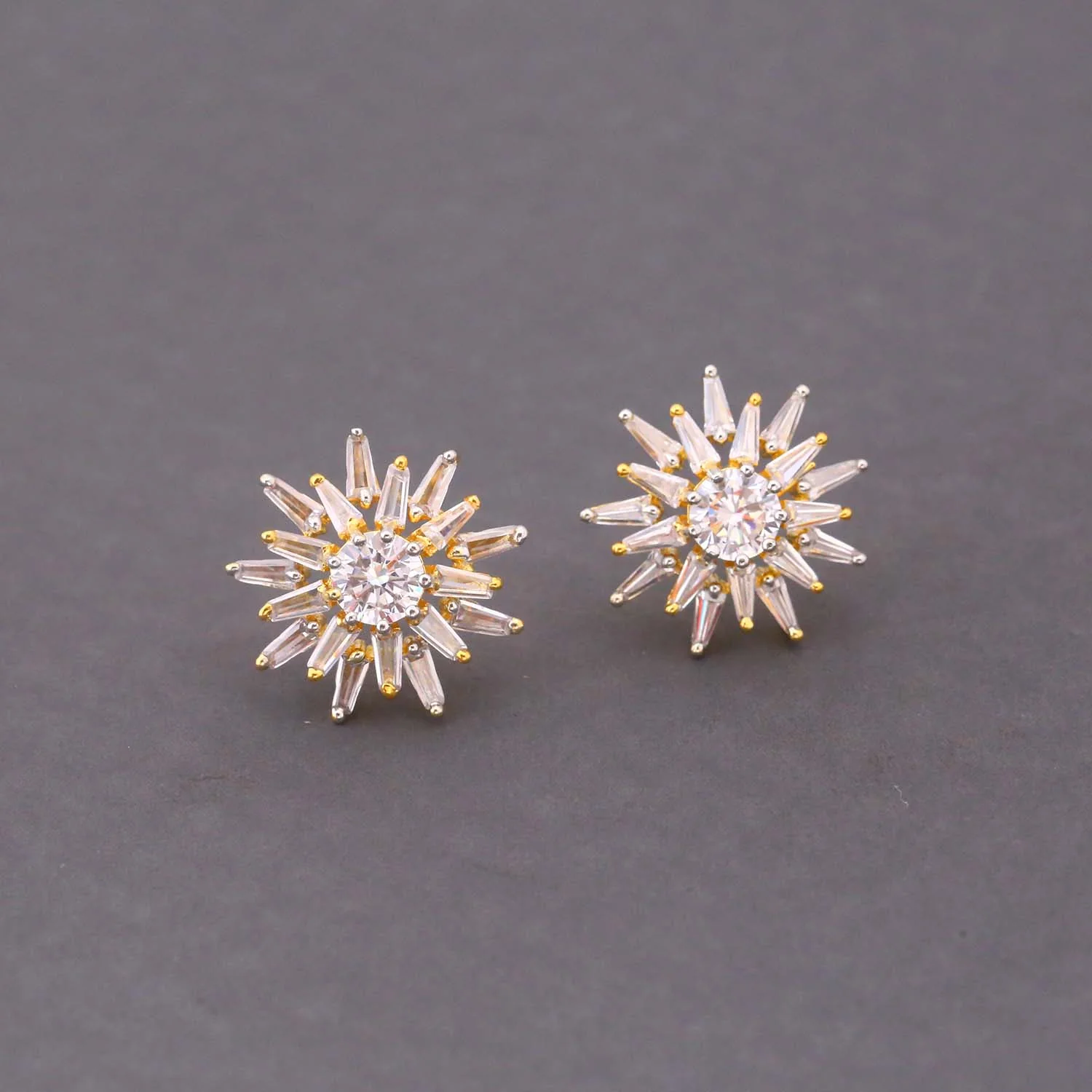 Golden Fionee Zirconia Studs - Image 2