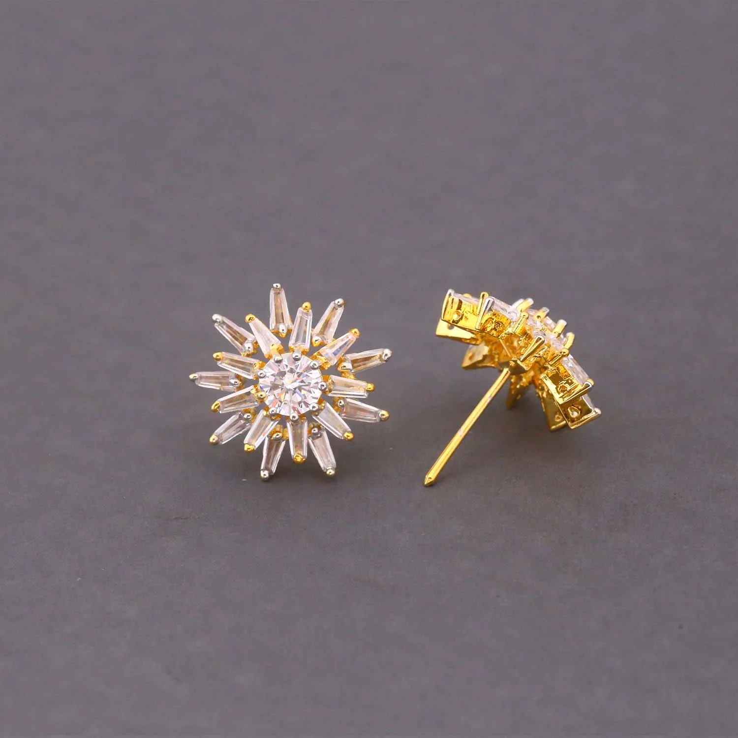 Golden Fionee Zirconia Studs - Image 3