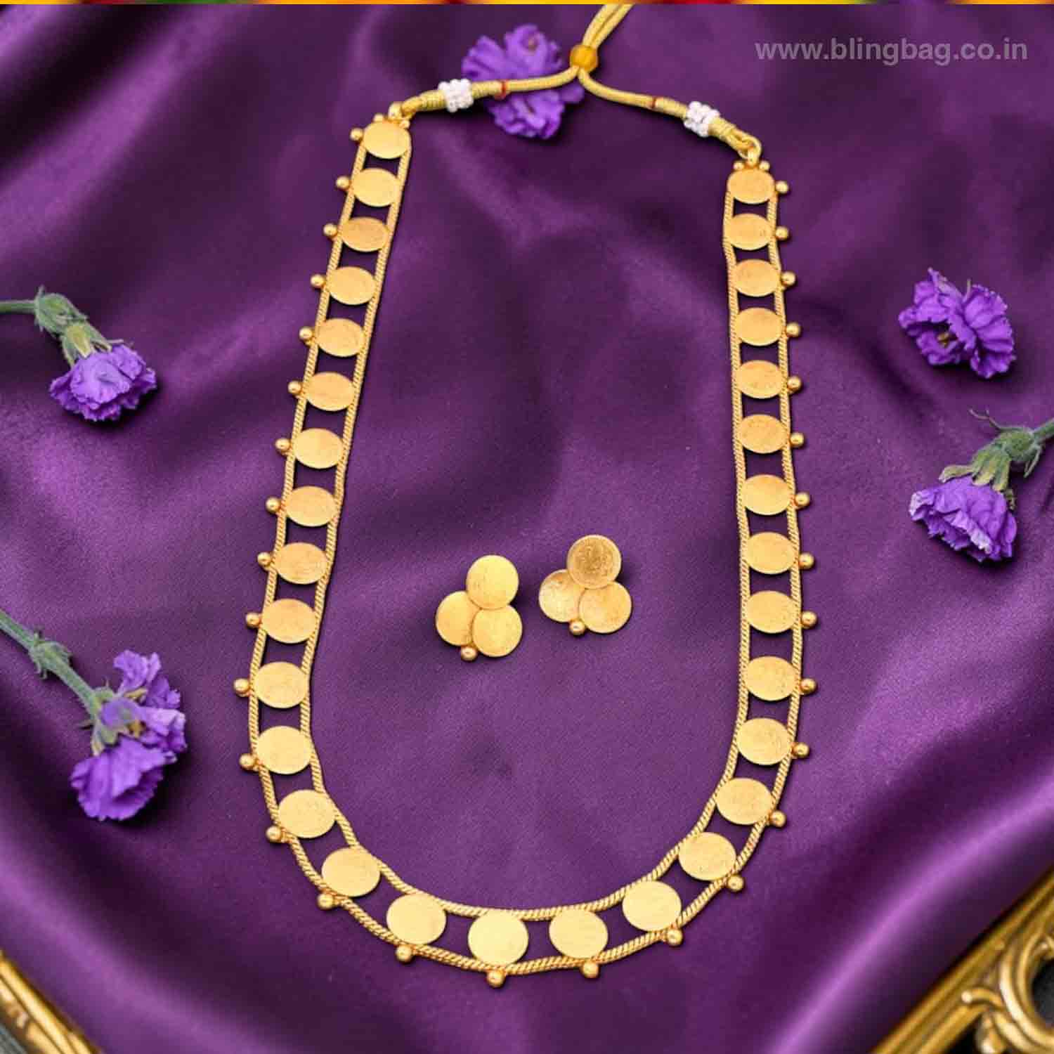 Golden Gauritaa Temple Jewellery Set - New Arrival - Image 2
