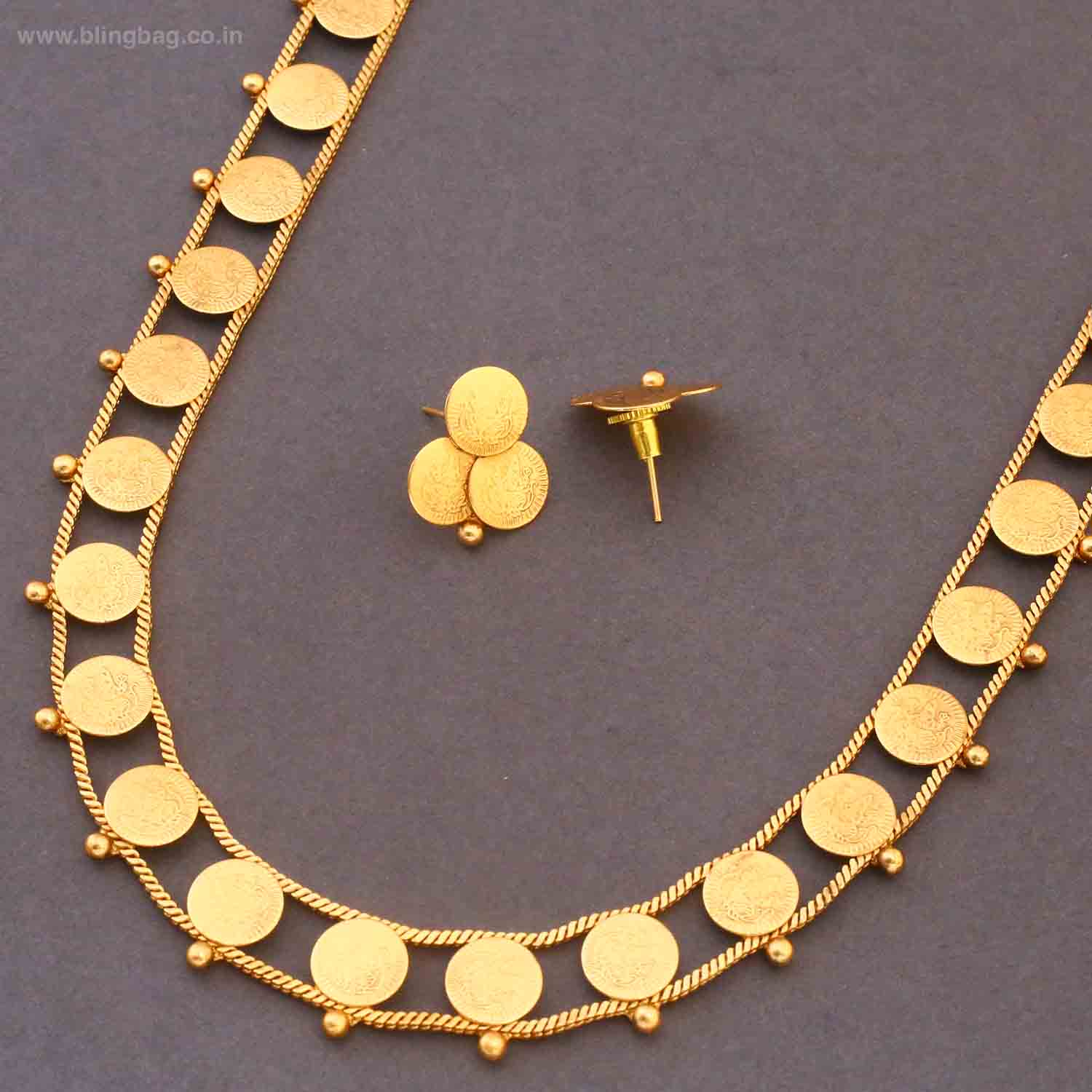 Golden Gauritaa Temple Jewellery Set - New Arrival - Image 4