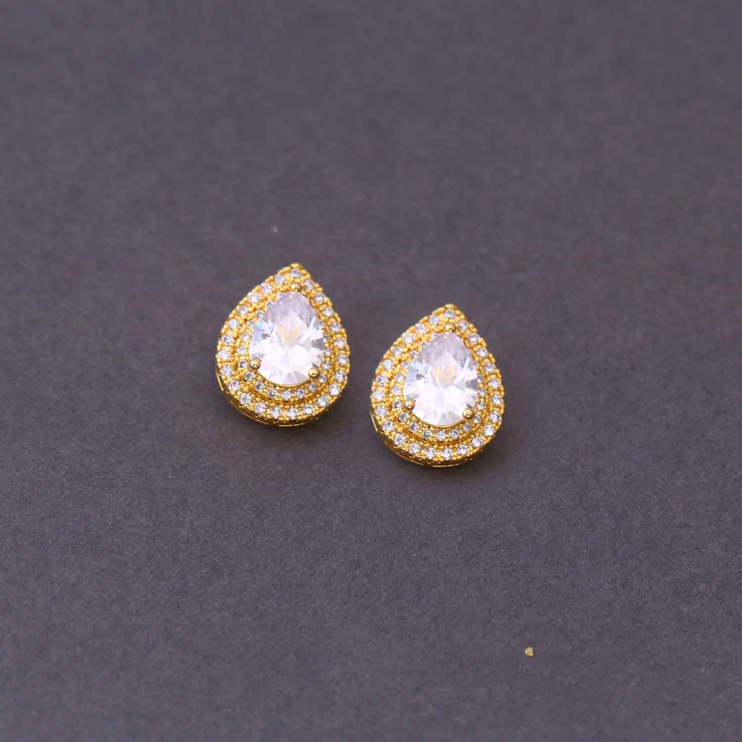 Golden Geraid Zirconia Studs - Image 3